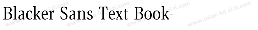 Blacker Sans Text Book字体转换